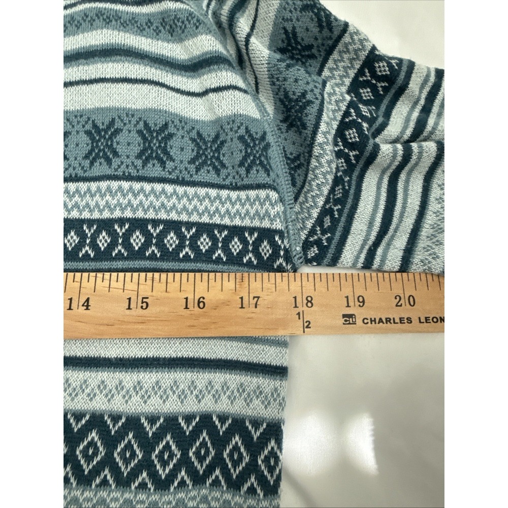Eddie Bauer Sweater Women's M Fair Isle 1/2 Zip Sweater Ice Blues Combo MSRP $99 - Picture 5 of 6